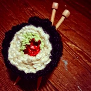 Sushi handmade knit scarf